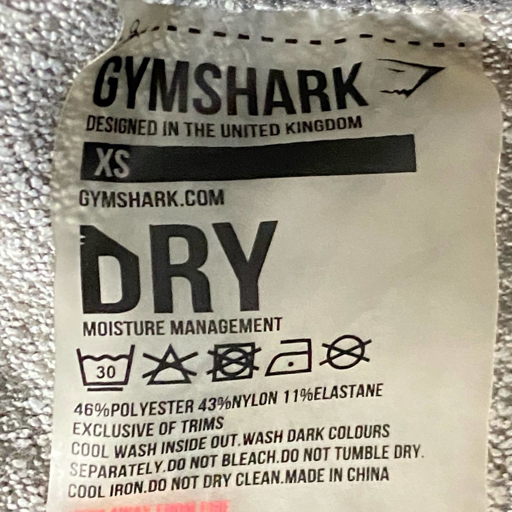 Gymshark DRY Moisture Management Fleur Texture High Rise Leggings Gray White XS - Picture 6 of 6